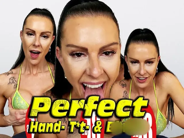 Perfekter Handjob, Titten und Blasen in einer Aufnahme