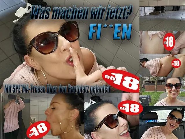 Rastplatz-Fick: Blasen und Ficken mit offenem Klo